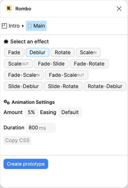 Presets inside Figma